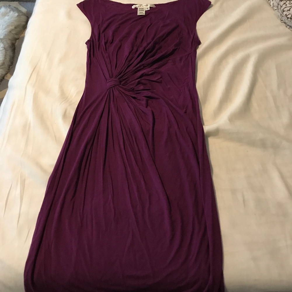 Max studio purple cap sleeve dress
